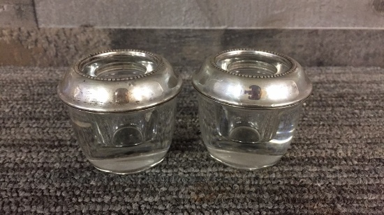 PAIR OF FRANK M. WHITING STERLING CANDLE HOLDERS