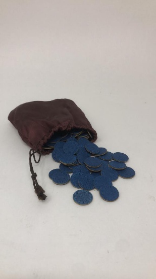 50+) BLUE WWII RATION TOKENS