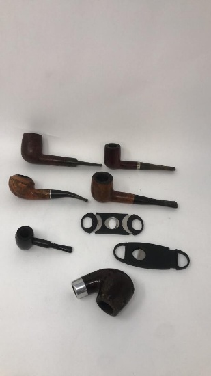 WOOD TOBACCO PIPES & CIGAR CUTTERS