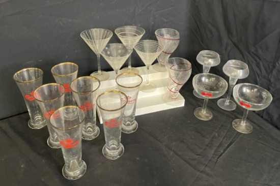 NOVELTY GLASSWARE: CHI-CHI'S, CARLSBERG, & MORE