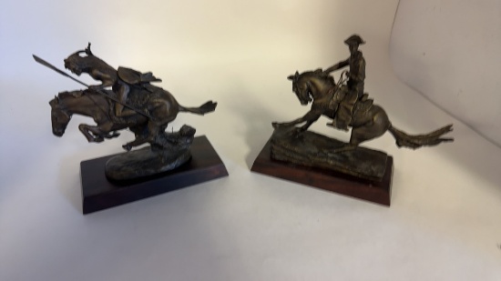 FREDERIC REMINGTON "COWBOY" & "CHEYENNE" BRONZE