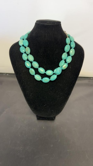 TURQUOISE BEADED NECKLACE