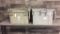 2)AKRO MILS INDUSTRIAL HARD PLASTIC HINGE LID TOTE