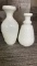 VICTORIAN MILK GLASS DECANTER VASES