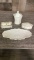HAND PAINTED MILK GLASS VANITY SET