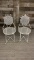 PAIR OF METAL ICE CREAM PARLOR CHAIRS.