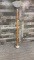 6FT WOOD BASE FLOOR LAMPWWITH FROSTED SHADE