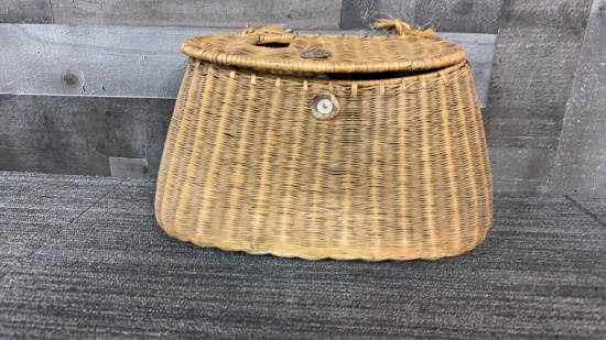 WICKER FISHING ANGLER WICKER CREEL BASKET