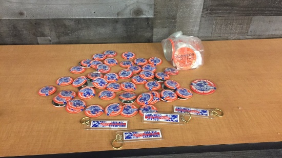 BRONCOS SUPERBOWL XXI 1986 BUTTONS