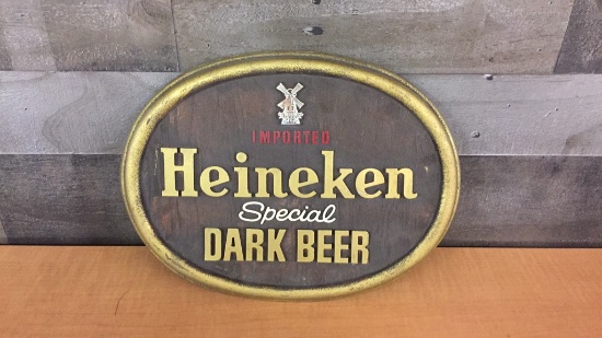 "IMPORTED HEINEKIEN SPECIAL DARK BEER" WALL SIGN