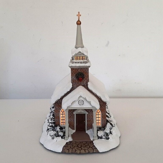 THOMAS KINKADE "SERENITY CHAPEL" CHRISTMAS HOUSE