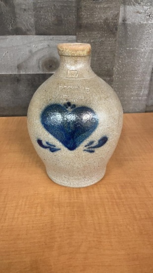 ROCKDALE POTTERY SALT GLAZE HEART CROCK JUG