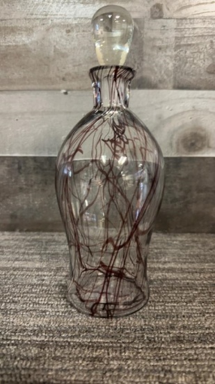 SWIRL ART GLASS DECANTER