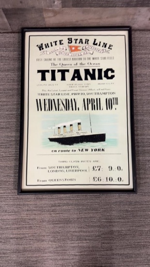 TITANIC CANVAS ADVERTISEMENT.