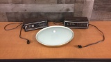 GENERAL ELECTRIC ALARM CLOCK & LIGHT FIXTURE