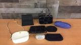 VTG BIENEN-DAVIS BLACK & FORAL CLUTCH PURSE & MORE