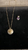 STERLING SILVER PENDANTS & NECKLACE 9G.