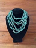3 STRANDS OF RAW TURQOUISE NECKLACES.