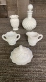 WESTMORELAND MILK GLASS MINI BUTTER DISH & MORE