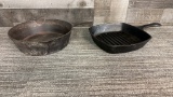2) CAST IRON SKILLETS