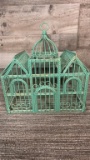 VTG GREEN METAL MANSION BIRD CAGE