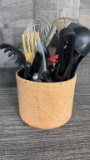 CROCK OF PAMPERED CHEF & MORE KITCHEN UTENSILS