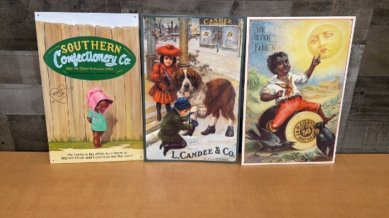 VINTAGE AMERICANA ADVERTISING TIN SIGNS