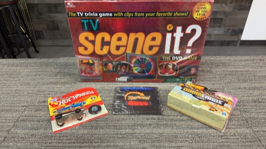 SCENE IT GAME, HOT WHEELS CAR, & NERF DARTS