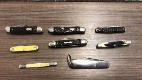 8) VTG FOLDING POCKET KNIVES
