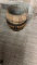 WOODEN KEG BARREL GLASS TOP TABLE