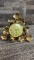 BRASS TONE ENDURA POPPY WIND UP CLOCK