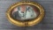 ANTIQUE OVAL BUBBLE GLASS FRAME