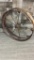 ANTIQUE CAST IRON WAGON WHEEL