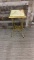 ANTIQUE ORNATE BRASS & MARBLE STAND