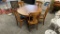 ANTIQUE QUARTER SAWN OAK TABLE & 5 CHAIRS