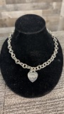 TIFFANY & CO. STERLING SILVER NECKLACE. 67G