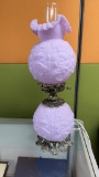 VTG FENTON GONE WITH THE WIND FROSTED POPPY LAMP