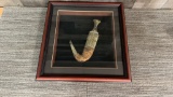 ANTIQUE ARABIC DAGGER IN DISPLAY CASE
