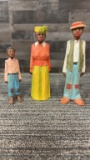 WOOD CARVED FOLK ART FAMILY BY ADRIAN R WOODALL