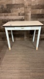 VINTAGE ENAMEL TOP TABLE.
