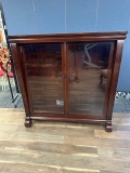 ANTIQUE GLASS DOOR DISPLAY CABINET