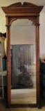 ANTIQUE MAHOGANY PIER MIRROR.