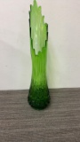 MCM GREEN SWUNG GLASS VASE