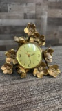 BRASS TONE ENDURA POPPY WIND UP CLOCK