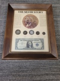 THE SILVER STORY FRAMED SILVER CURRENCY
