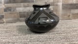 JERONIMO VILLALPANDO MATA ORITZ BLACK POTTERY JAR