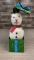 METAL SNOWMAN IN A PRESENT BOX
