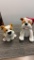 2) CHRISTMAS ANIMATRONIC PLUSH BULLDOGS