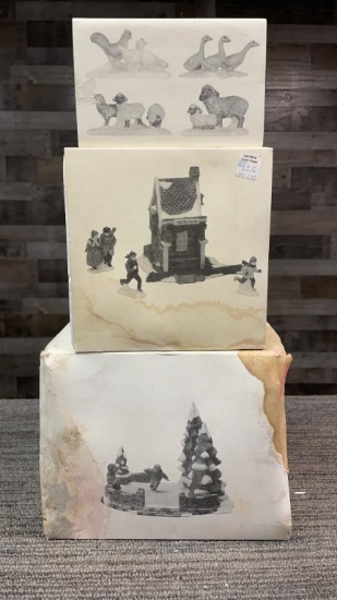 3) HERITAGE VILLAGE "SKATING POND" & ACCESSORIES