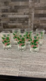 HOLLY CHRISTMAS GLASSES